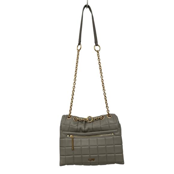 House of Want We Step Up Vegan Leather Shoulder Bag Grey - Picture 1 of 15